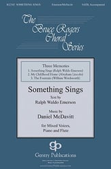 Three Memories: Something Sings SATB choral sheet music cover